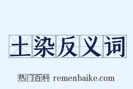 土染反义词是什么意思的图片